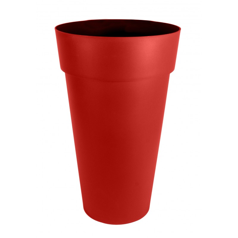 Pot plastique EDA Diam.60 L.60 x l.60 x H.47 cm rouge rubis